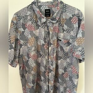 RVCA casual short sleeve button down shirt